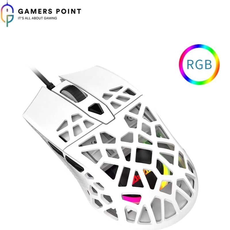Ajazz AJ339 RGB White Gaming Mouse | Best Shop In Bahrain