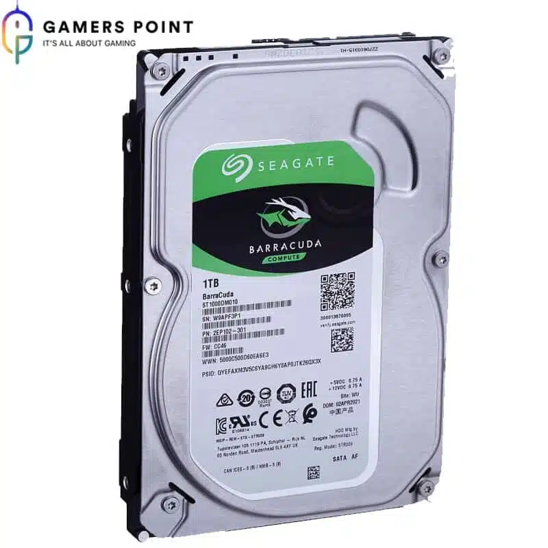 Seagate 1TB BarraCuda Internal Hard Drive | Gamerspoint Bahrain