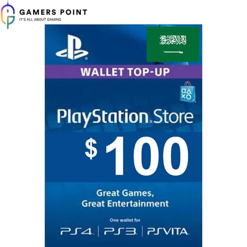 PlayStation Gift Card ($100) KSA. Explore more for your PlayStation. Fast delivery and secure payment are available. Today with Gamerspoint in Bahrain!