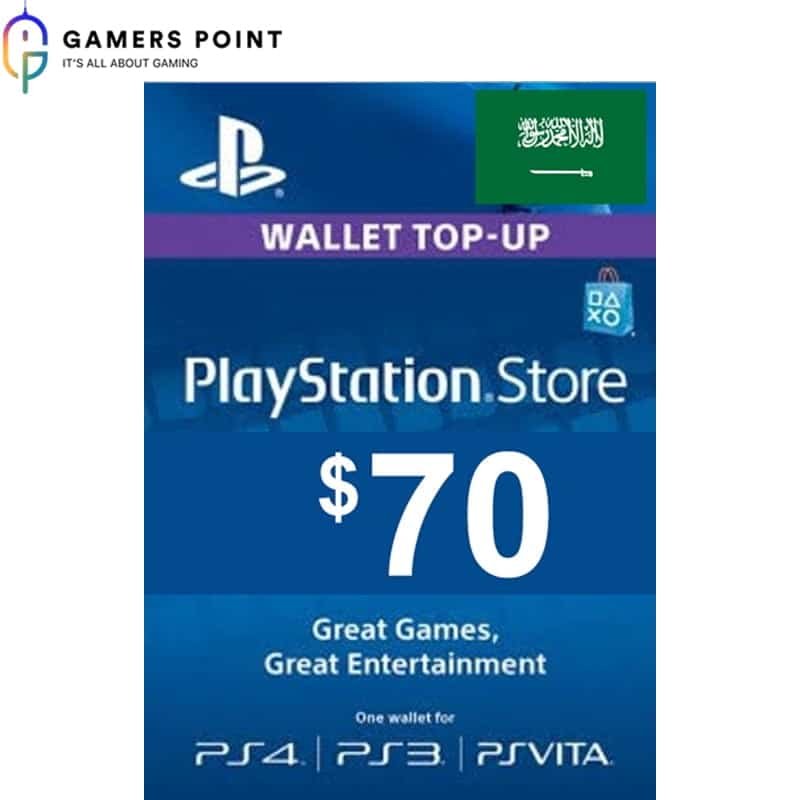 PlayStation Gift Card ($70) KSA | Now in Bahrain at Gamerspoint
