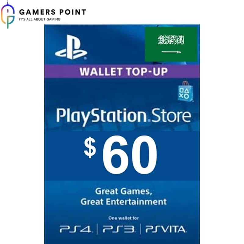 PlayStation Gift Card ($60) KSA | Now in Bahrain at Gamerspoint