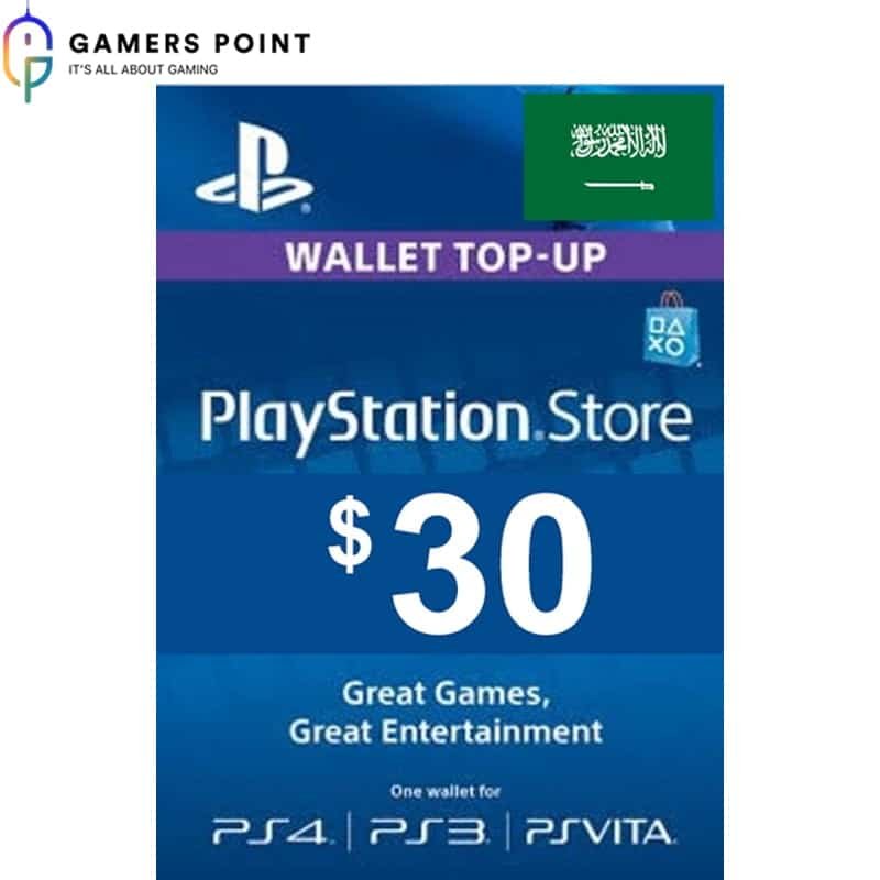 PlayStation Gift Card ($30) KSA | Now in Bahrain at Gamerspoint