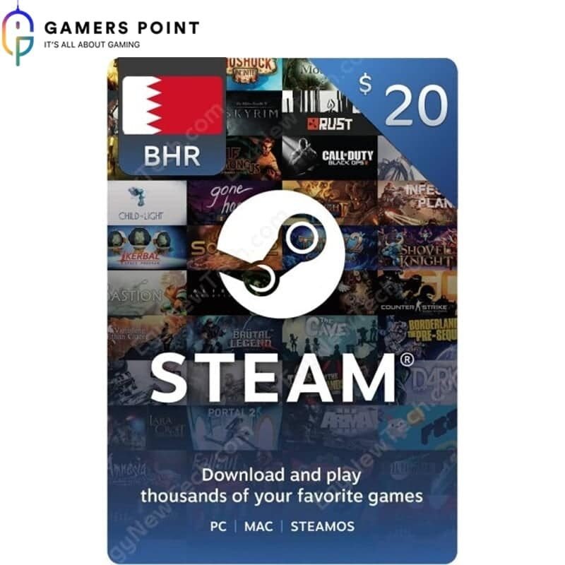 STEAM Gift Card ($20) in Bahrain | Gamerspoint Online Shop