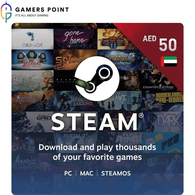 STEAM Gift Card (50 AED) in Bahrain | Gamerspoint Online Shop