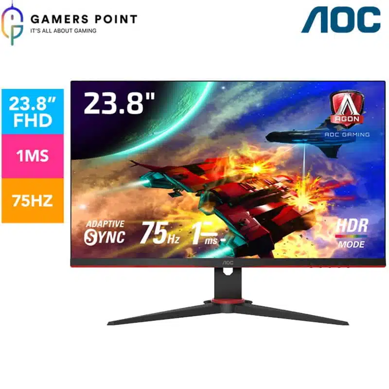 AOC CQ27G3S 27 2K QHD (2560 x 1440) 165Hz Curved Screen Gaming Monitor;  AMD FreeSync; HDMI, DisplayPort; Flicker-Free; - Micro Center
