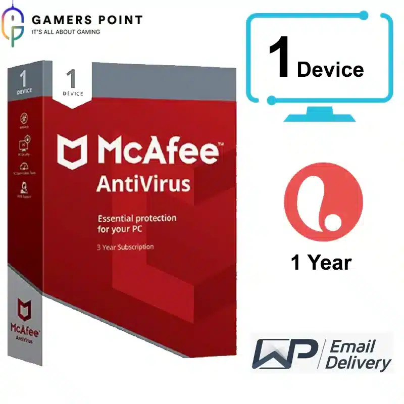 McAfee Antivirus 1 Year Activation Key | Gamerspoint In Bahrain