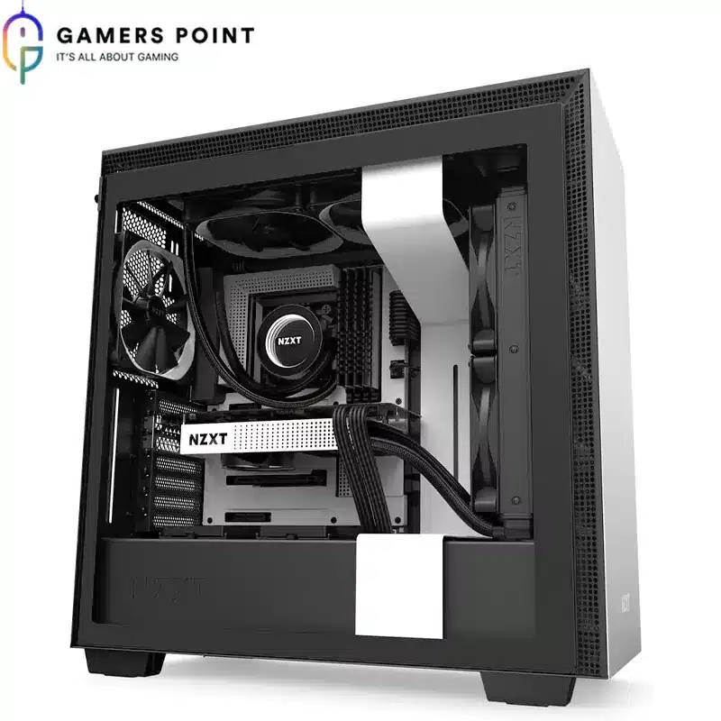 smag komedie pære NZXT H710i - CA-H710 i-W1 - ATX Mid Tower PC Gaming Case - Front I/O USB  Type-C Port - Quick-Release Tempered Glass Side Panel - Vertical GPU Mount  - Integrated RGB Lighting -