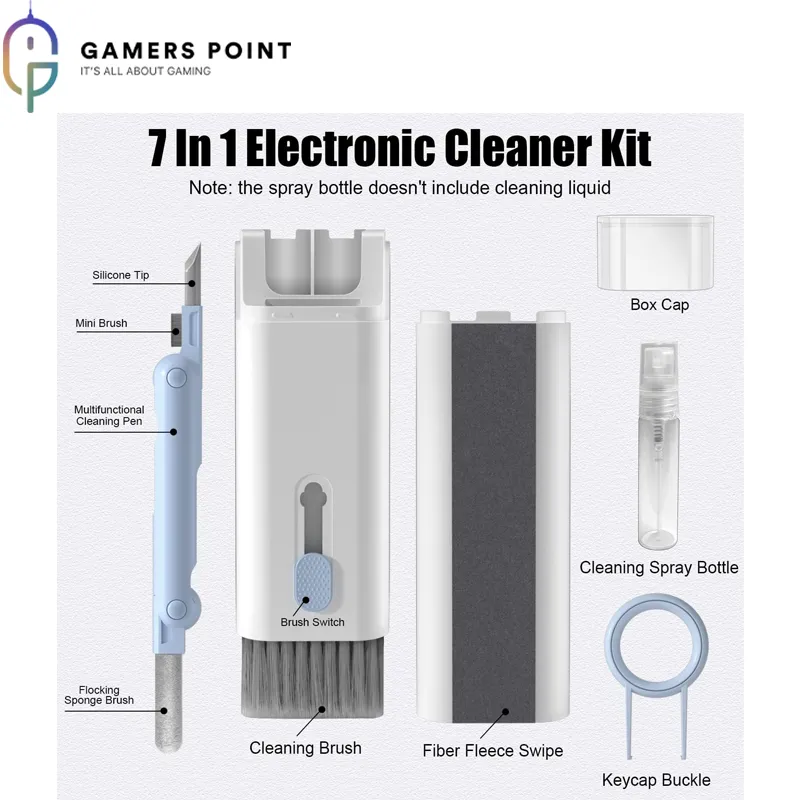 7 In 1 Computer Keyboard Cleaner Brush Kit Earphone Cleaning Pen Compatible  Headset Phone Keycap Cleaning