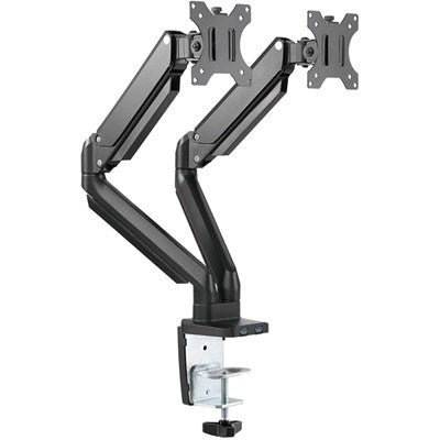 Twisted Minds Premium Dual Monitor Aluminum Gas Spring Pole Mounted Monitor Arm - TM-26-C012U